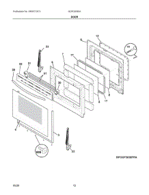 06 - Door parts for Electrolux Range GCRG3060AFB from AppliancePartsPros.com