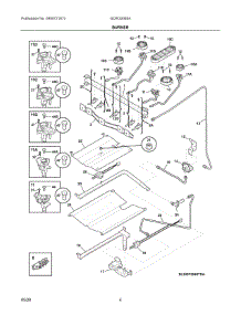 03 - Burner parts for Electrolux Range GCRG3060AFB from AppliancePartsPros.com