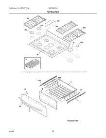 05 - Top / Drawer parts for Electrolux Range GCRG3060AFB from AppliancePartsPros.com