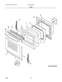 06 - Door parts for Electrolux Range GCRG3060AFE from AppliancePartsPros.com