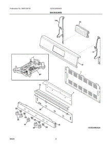 02 - Backguard parts for Electrolux Range GCRG3060AFE from AppliancePartsPros.com