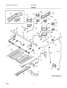03 - Burner parts for Electrolux Range GCRG3060BDA from AppliancePartsPros.com