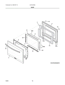 06 - Door parts for Electrolux Range GCRG3060BDA from AppliancePartsPros.com