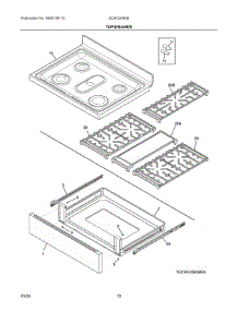 05 - Top / Drawer parts for Electrolux Range GCRG3060BFA from AppliancePartsPros.com