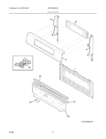 02 - Backguard parts for Electrolux Range GCRI3058ADH from AppliancePartsPros.com