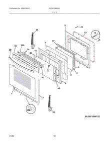 05 - Door parts for Electrolux Range GCRI3058ADH from AppliancePartsPros.com
