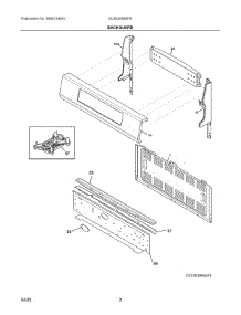 02 - Backguard parts for Electrolux Range GCRI3058AFE from AppliancePartsPros.com