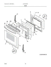 05 - Door parts for Electrolux Range GCRI3058AFE from AppliancePartsPros.com