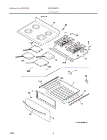 04 - Top / Drawer parts for Electrolux Range GCRI3058AFG from AppliancePartsPros.com