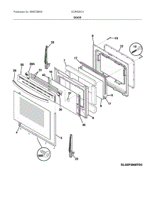 Door parts for Electrolux Range GCRI305CADD from AppliancePartsPros.com