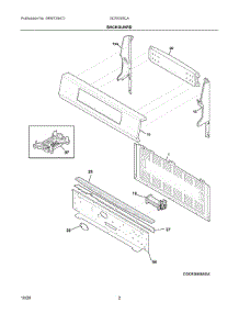 02 - Backguard parts for Electrolux Range GCRI305CAFC from AppliancePartsPros.com