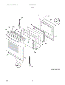 05 - Door parts for Electrolux Range GCRI305CAFG from AppliancePartsPros.com