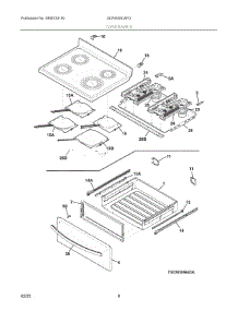 04 - Top / Drawer parts for Electrolux Range GCRI305CAFG from AppliancePartsPros.com