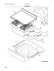 04 - Top / Drawer parts for Electrolux Range GCRI3060BFA from AppliancePartsPros.com
