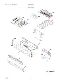 02 - Backguard parts for Electrolux Range GCRI3060BFA from AppliancePartsPros.com