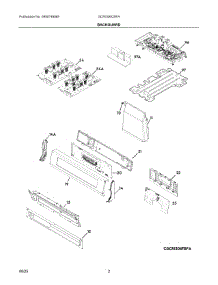 02 - Backguard parts for Electrolux Range GCRI306CBFA from AppliancePartsPros.com