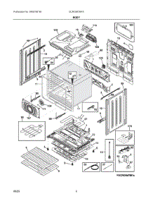 03 - Body parts for Electrolux Range GCRI306TBFA from AppliancePartsPros.com