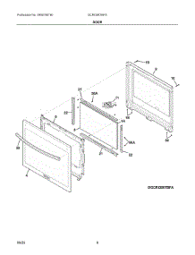 05 - Door parts for Electrolux Range GCRI306TBFA from AppliancePartsPros.com