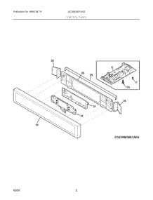 02 - Control Panel parts for Electrolux Microwave GCWM3067ADD from AppliancePartsPros.com