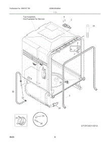04 - Tub parts for Electrolux Washer GDBE250AB0A from AppliancePartsPros.com