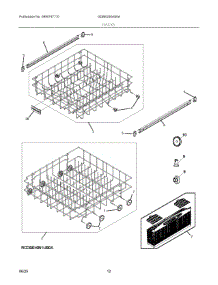 07 - Racks parts for Electrolux Washer GDBE250AS0A from AppliancePartsPros.com