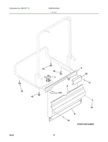 06 - Frame parts for Electrolux Washer GDBE250AS0A from AppliancePartsPros.com