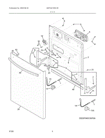 03 - Door parts for Electrolux Washer GDPH4515AD1B from AppliancePartsPros.com