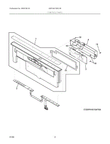 02 - Control Panel parts for Electrolux Washer GDPH4515AD1B from AppliancePartsPros.com