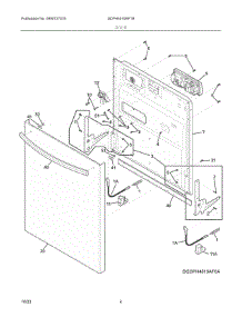 03 - Door parts for Electrolux Washer GDPH4515AF1B from AppliancePartsPros.com