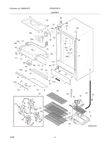 05 - Cabinet parts for Electrolux Refrigerator GDR22CWLF2 from AppliancePartsPros.com