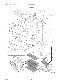 05 - Cabinet parts for Electrolux Refrigerator GDR22CWRF1 from AppliancePartsPros.com