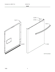 03 - Door parts for Electrolux Washer GDSH4715AD0A from AppliancePartsPros.com