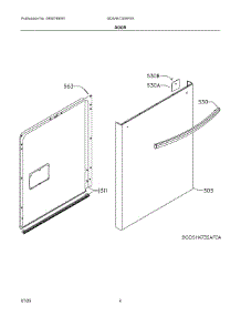 03 - Door parts for Electrolux Washer GDSH4735AF0A from AppliancePartsPros.com
