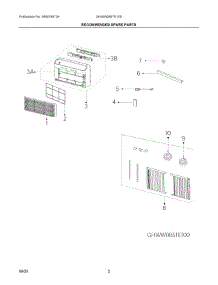 02 - Recommended Spare Parts parts for Electrolux Air Conditioner GHWW085TE100 from AppliancePartsPros.com