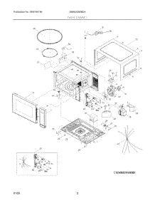 02 - Oven, Cabinet parts for Electrolux Microwave GMBS3068BDA from AppliancePartsPros.com