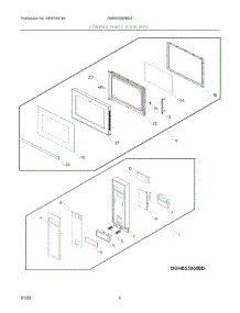 03 - Control Panel, Door, Misc. parts for Electrolux Microwave GMBS3068BDA from AppliancePartsPros.com