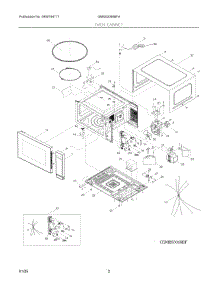 02 - Oven, Cabinet parts for Electrolux Microwave GMBS3068BFA from AppliancePartsPros.com