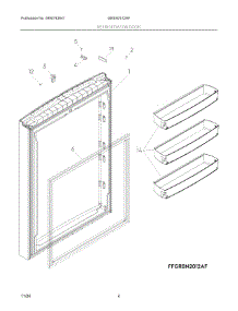 03 - Refrigerator Door parts for Electrolux Refrigerator GRBN2012AF from AppliancePartsPros.com