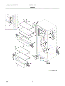 03 - Cabinet parts for Electrolux Freezer GRDF1911AF0 from AppliancePartsPros.com