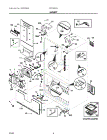 04 - Cabinet parts for Electrolux Refrigerator GRFC2353AD0 from AppliancePartsPros.com