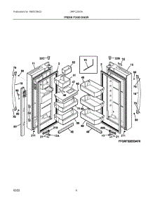 03 - Fresh Food Door parts for Electrolux Refrigerator GRFC2353AD0 from AppliancePartsPros.com