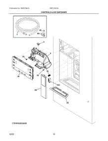 07 - Controls & Ice Dispenser parts for Electrolux Refrigerator GRFC2353AD0 from AppliancePartsPros.com