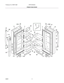 03 - Fresh Food Door parts for Electrolux Refrigerator GRFC2353AD9 from AppliancePartsPros.com