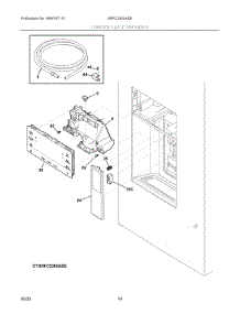 07 - Controls & Ice Dispenser parts for Electrolux Refrigerator GRFC2353ADE from AppliancePartsPros.com