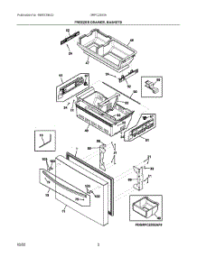 02 - Freezer Drawer, Baskets parts for Electrolux Refrigerator GRFC2353AF0 from AppliancePartsPros.com