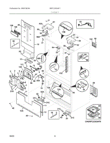 04 - Cabinet parts for Electrolux Refrigerator GRFC2353AF1 from AppliancePartsPros.com