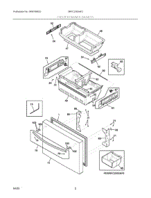 02 - Freezer Drawer, Baskets parts for Electrolux Refrigerator GRFC2353AF2 from AppliancePartsPros.com