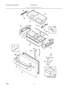 02 - Freezer Drawer, Baskets parts for Electrolux Refrigerator GRFC2353AF4 from AppliancePartsPros.com