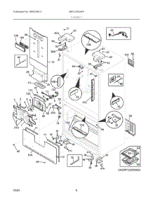 04 - Cabinet parts for Electrolux Refrigerator GRFC2353AF5 from AppliancePartsPros.com