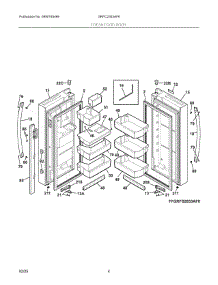 03 - Fresh Food Door parts for Electrolux Refrigerator GRFC2353AF6 from AppliancePartsPros.com